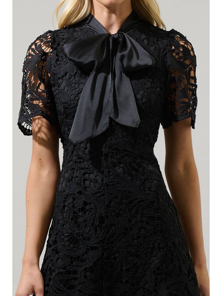 Sugarlips - Wholesale Dress - Women's - Abilene Bow Embroidered Mini Dress
