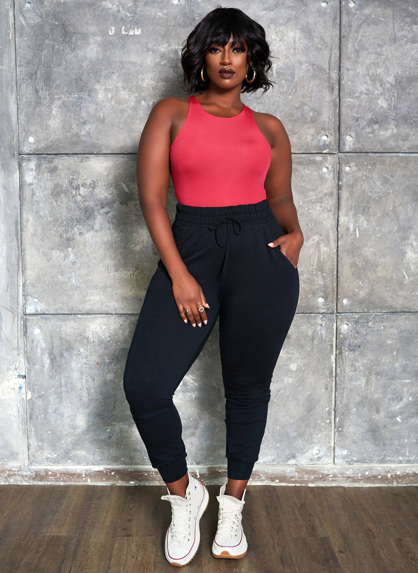 Essential Drawstring Joggers W. Pockets - Black for wholesale on Faire