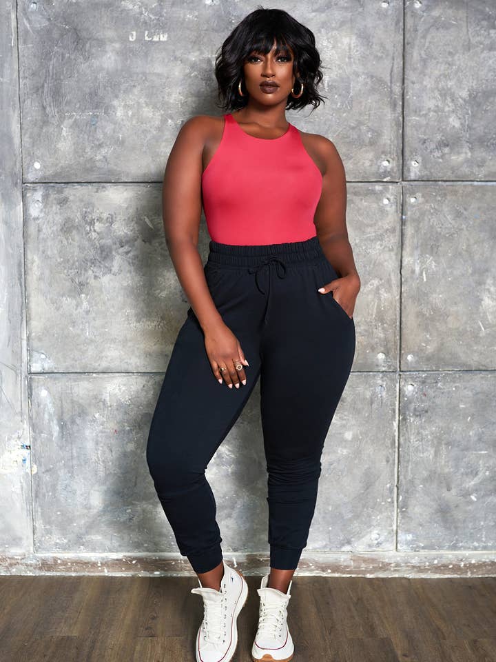 Essential Drawstring Joggers W. Pockets - Black for wholesale on Faire0