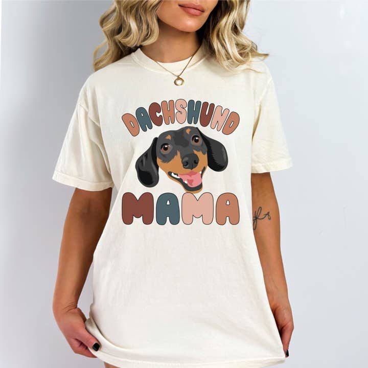 Teckel Mama Doodle pour la vente par Squishy Faces