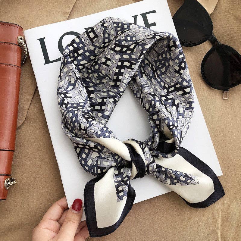 Marayn - Wholesale Scarf – Women's - Retro Chic 70cm Silk Scarf for Timeless Style39