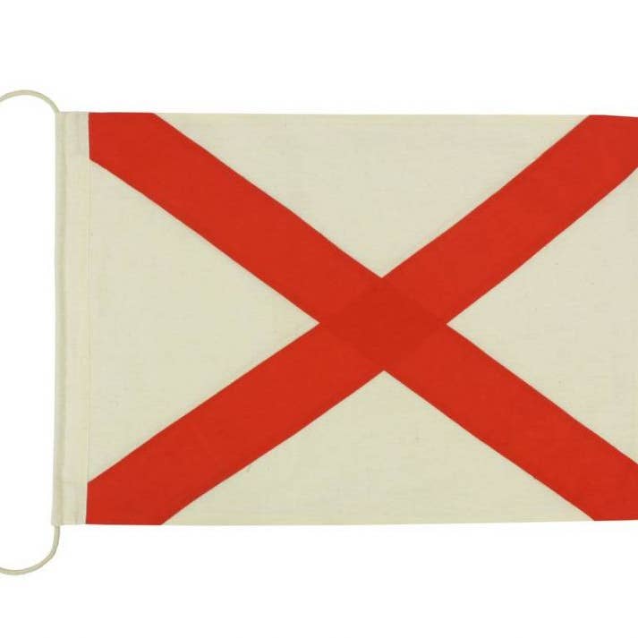 Hampton Nautical - Wholesale Flag - Letter V Cloth Nautical Alphabet Flag Decoration 20"