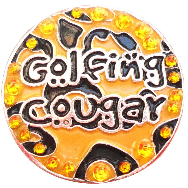 Fun Markers - Wholesale Sporting Accessories - Golfing Cougar with Crystals Ball Marker0