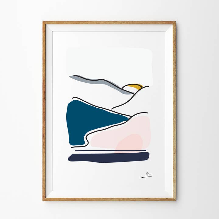 No. 2 Abstract Landscape Print for wholesale by doodlelove