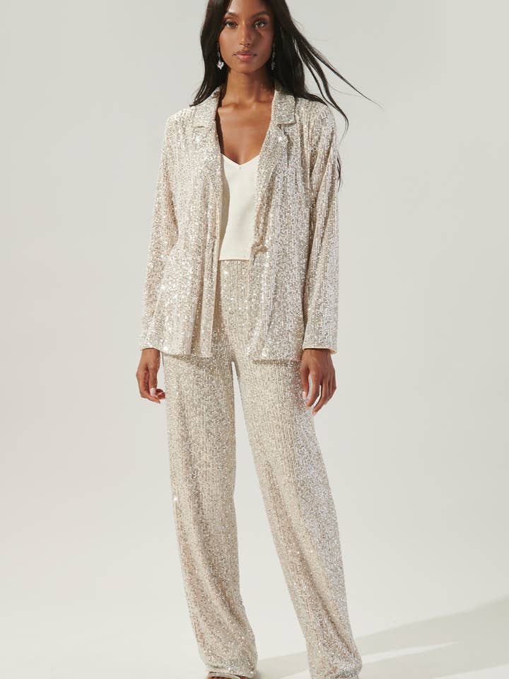 Sugarlips – Calças - Mulher por atacado – Calças de lantejoulas de cintura alta Friday Nights2