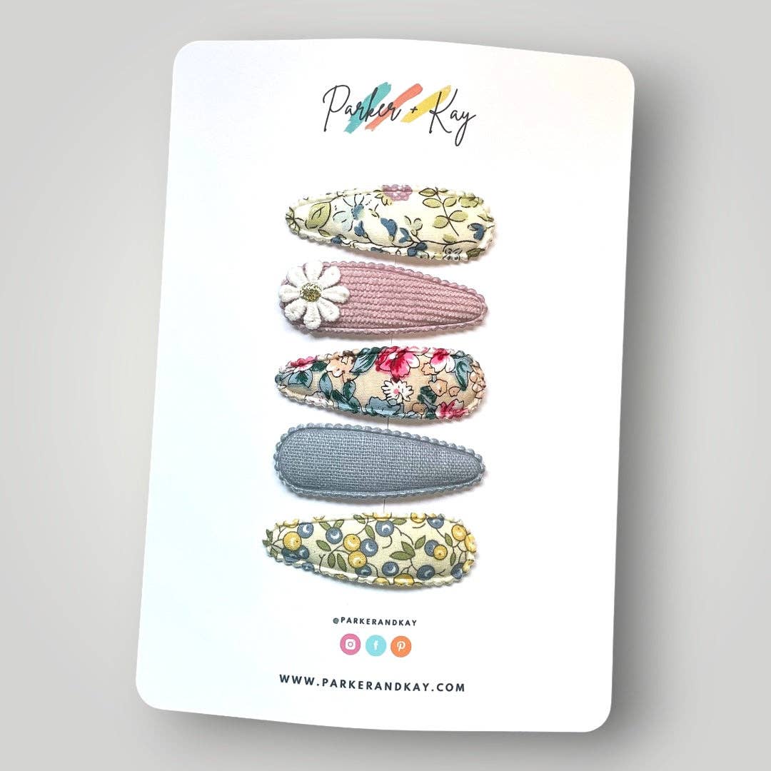 Parker and Kay Collective - Wholesale Hair Clip - Kids - Mystery Bag | Fabric Snap Clips19