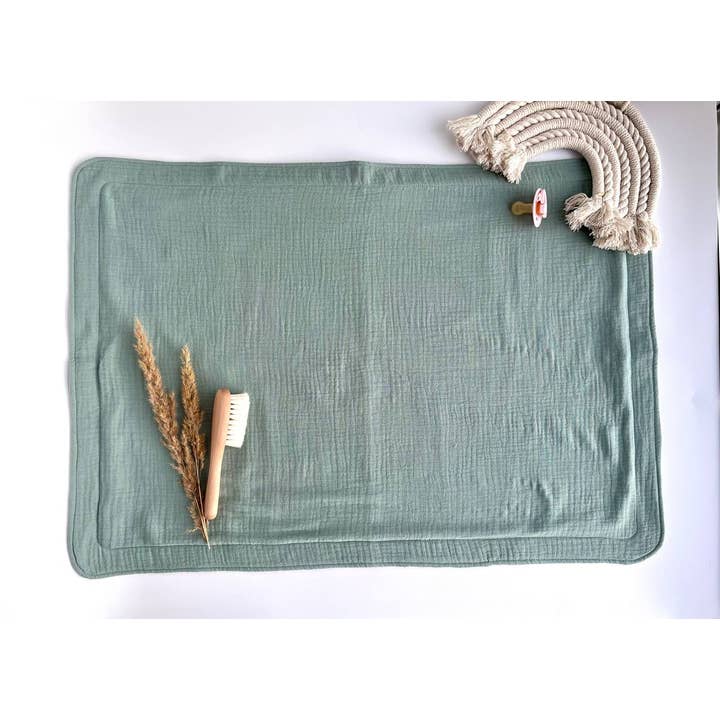 Pastel Baby - Wholesale Changing Mat/Pad - Baby - Baby Muslin Diaper Changing Pad 1 piece - Sage3