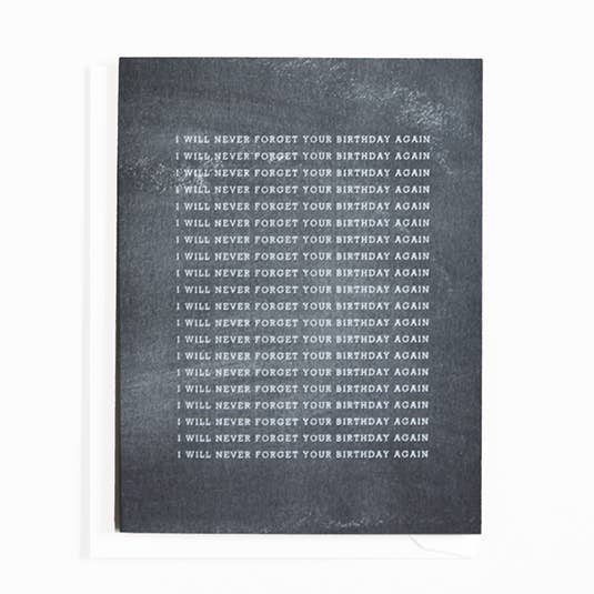 Lavagna Never Forget per la vendita all'ingrosso da parte di Paper + Cup