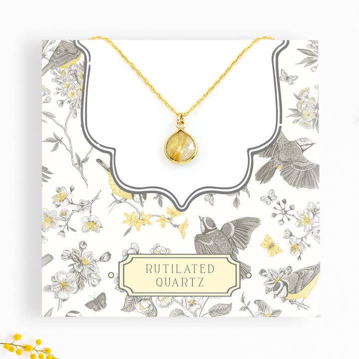 Tiny Rutilated Quartz Crystal Hanger Ketting Natuursteen voor wholesale door Delezhen