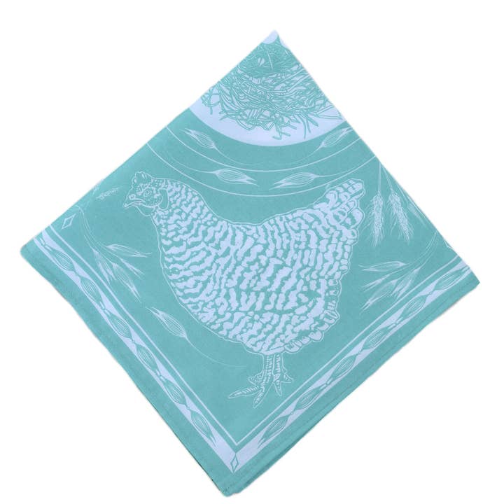 Hearth and Harrow – wholesale Bandana - Unisex – Kycklingbandana - 100% bomull - nautiskt tryck - Hanky Ascot3