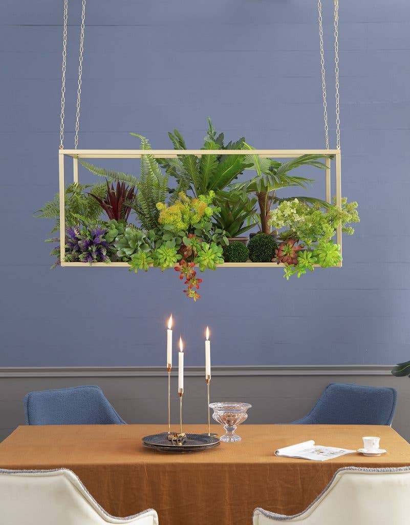 A&B Home Group Inc. - Wholesale Display Shelf - 55x27.5x27.5" Golden Iron Stand With Chains 1EA/CTN10