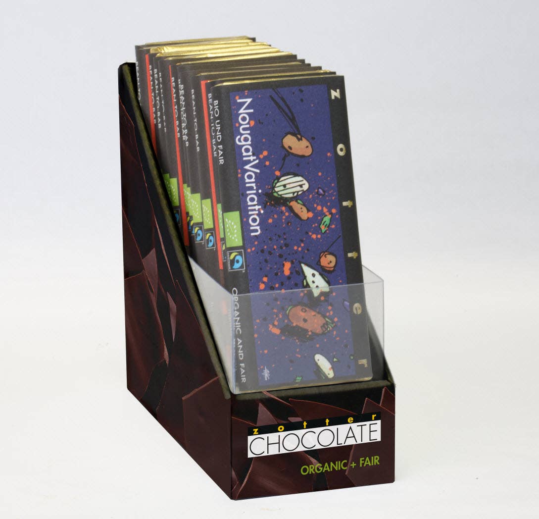 Zotter Chocolates - Wholesale Retailer Display - Accessories - Sales Display for Hand-scooped, Labooko, Cheery and Nuts0