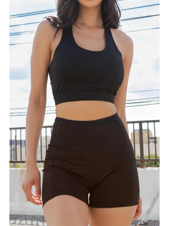 Color 5 - Wholesale Activewear Set - Women's - Active wear set crop top with shorts work out yoga set 1