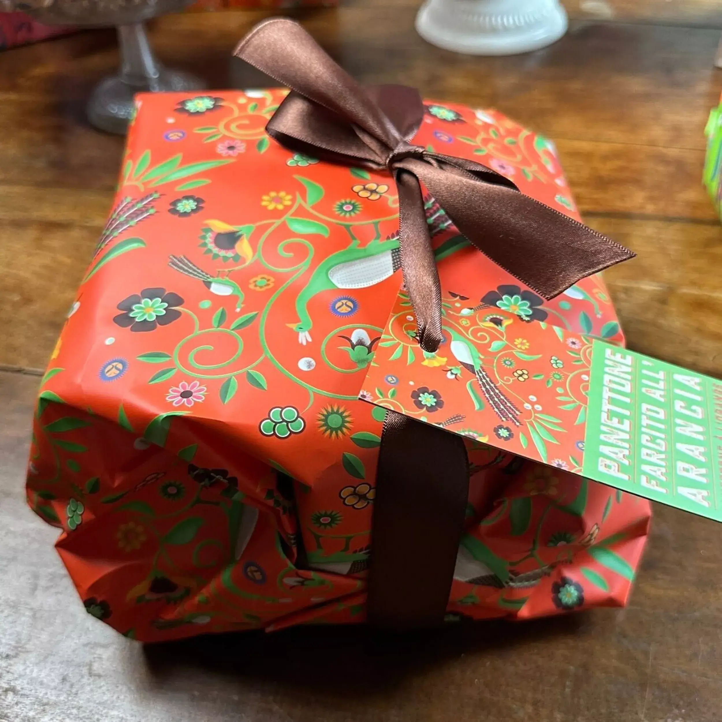 Les Deux Siciles - Vendita all'ingrosso Torta - Panettone Siciliano All'Arancia Candita, Glassato Alle Mandorle 1 Kg0