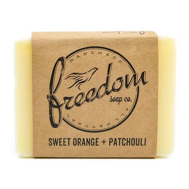 Sweet Orange + Patchouli Soap Bar - Handmade, All-Natural for wholesale by Freedom Soap Company