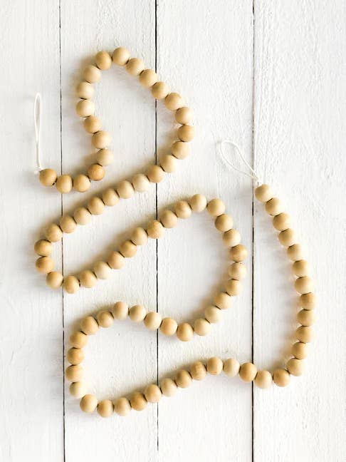 Sustainable Wood Bead Garland for wholesale by Swell Island