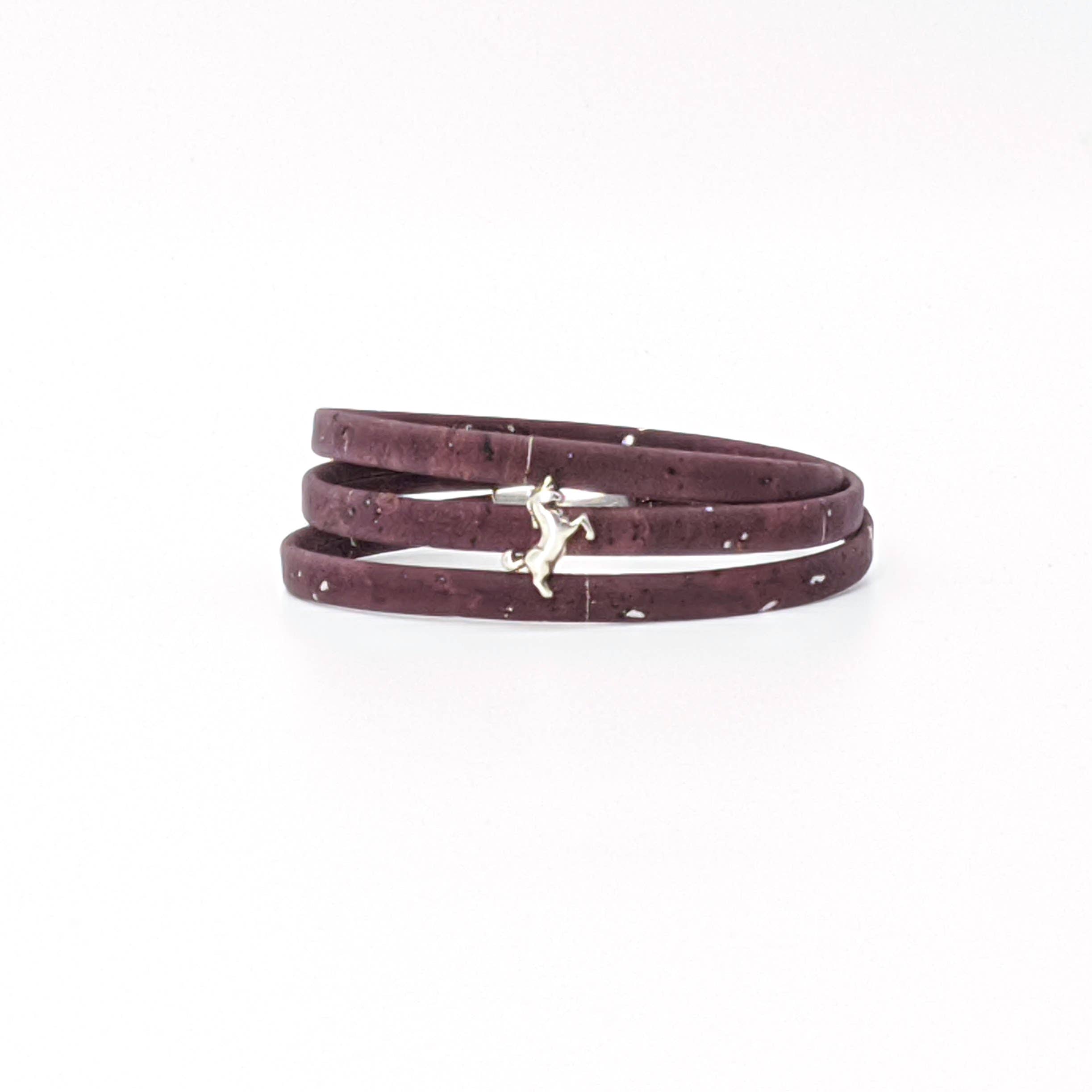 Elisabetta Studio - Wholesale Bangle Bracelet - Unicorn - Triple Wrap Cork Bracelet4