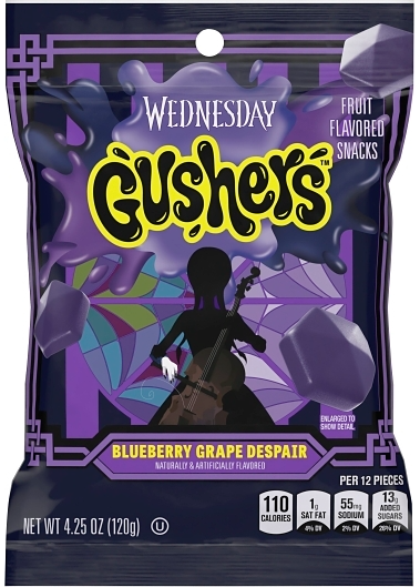 iSweet.ca - Wholesale Gummy - (S1-08)Gushers - Wednesday Addams 4.25oz (120g) x 8 units0