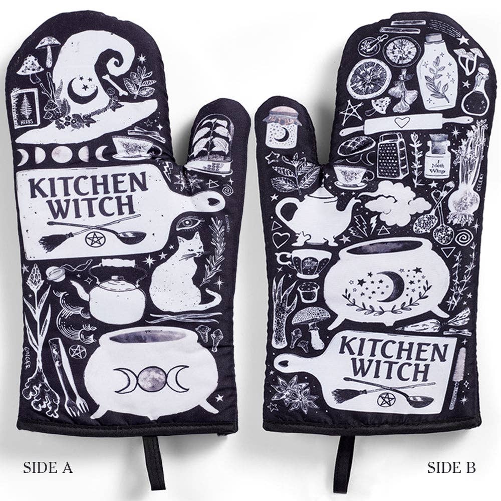 Spirit Nest - Wholesale Oven Mitt/Pot Holder - Kitchen Witch Oven Mitt Set - The perfect Halloween gift!22
