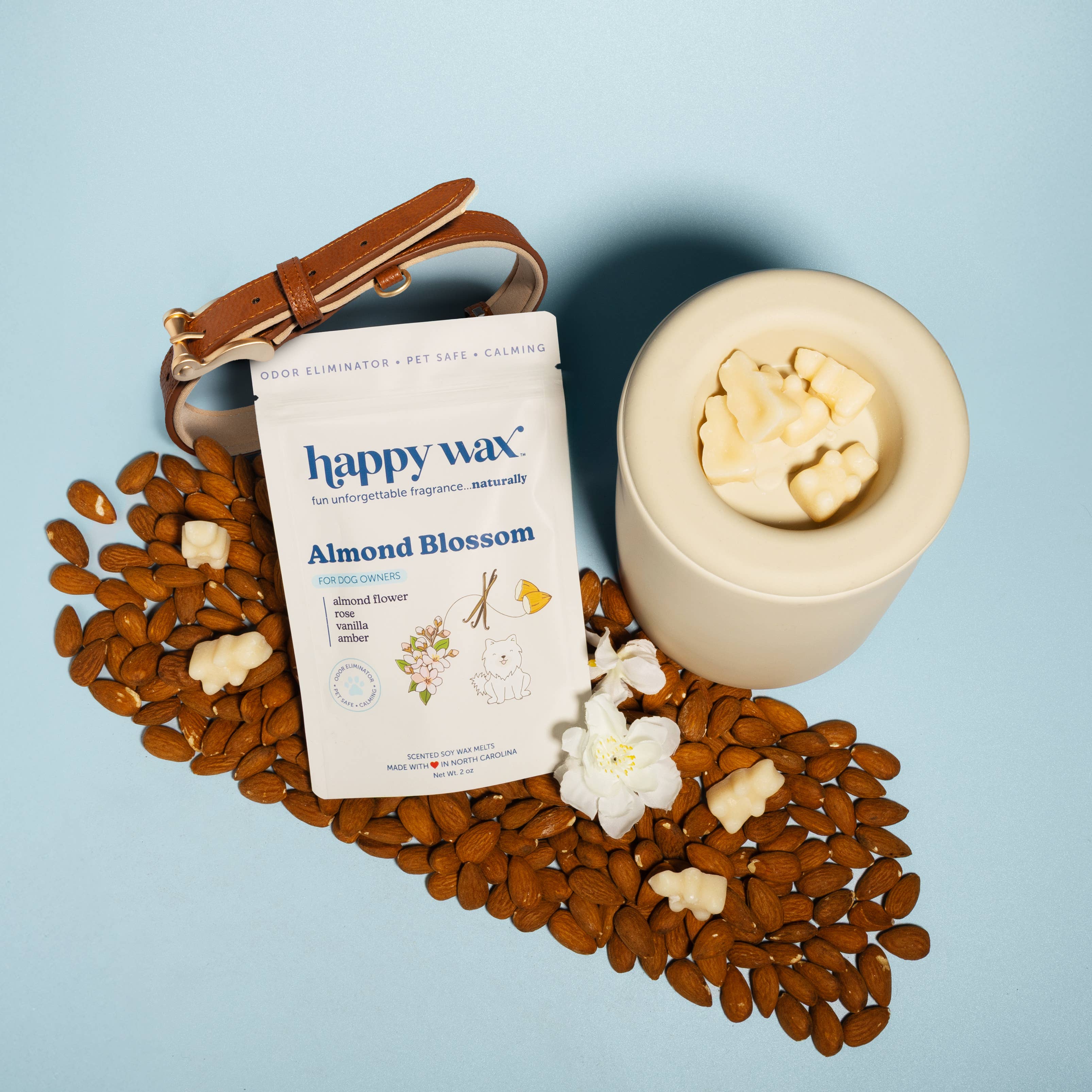Happy Wax – wholesale Pet deodorising spray – Almond Blossom Pet Wax Melts for Pet Owners (2 oz)2
