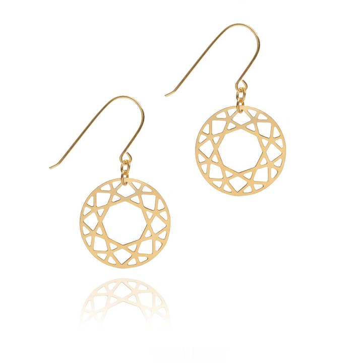 Brilliant Diamond Drop Earrings - Gold for wholesale by Myia Bonner