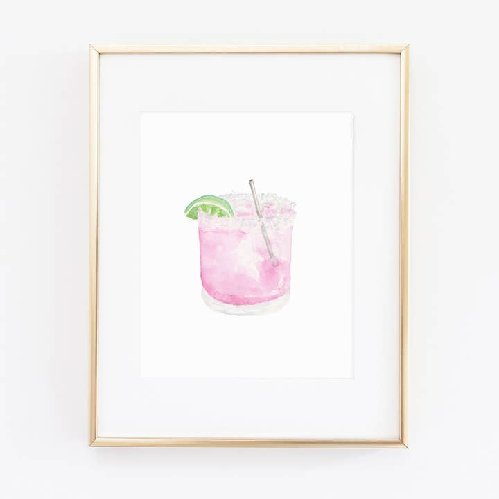 Pearly Gates Designs - Vente Affiche d'art - Impression artistique aquarelle Margarita à la figue de Barbarie0