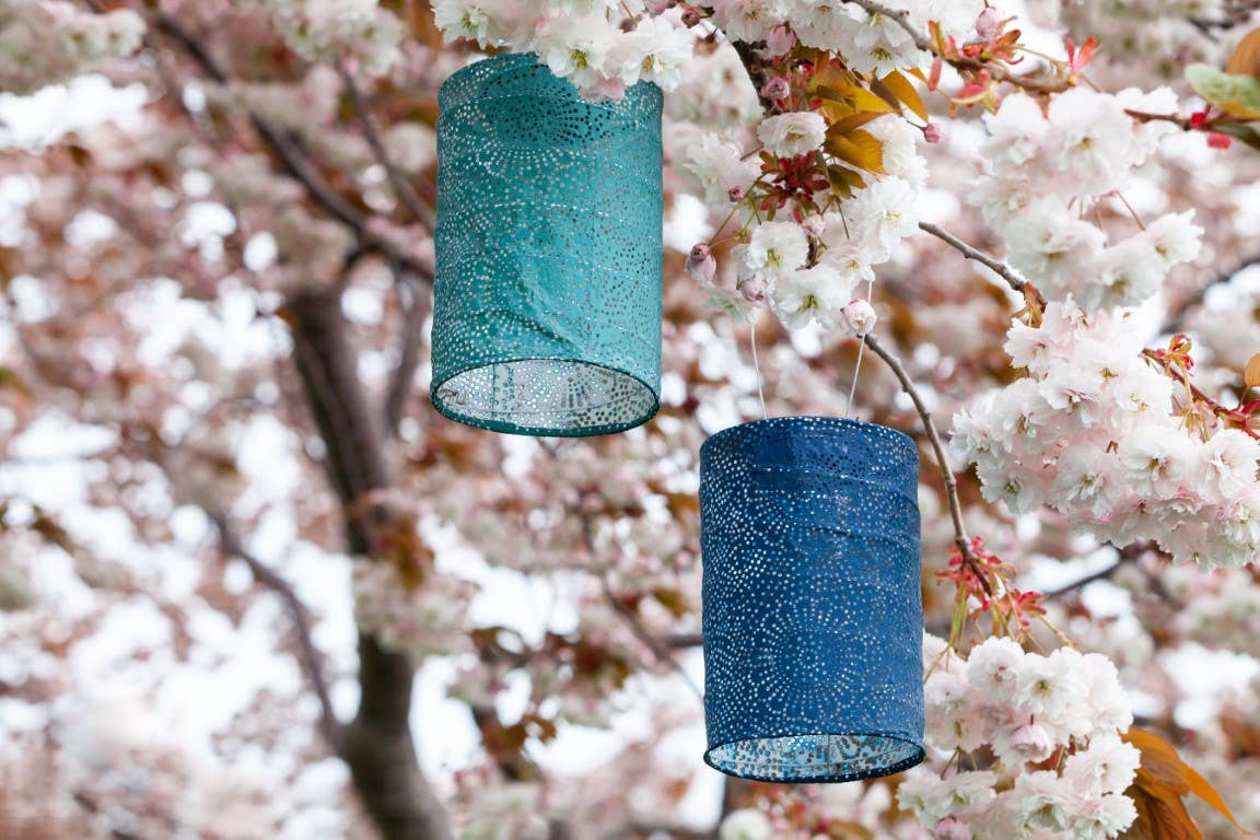 Allsop Home & Garden - Wholesale Outdoor/Lawn Light - Stella Cylinder 7.5" Solar Lantern - Metallic Emerald11