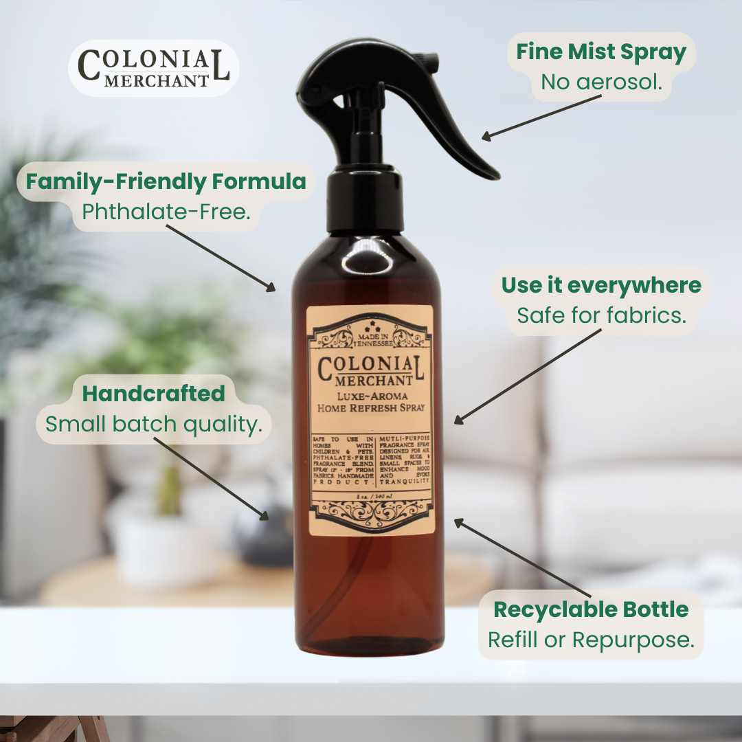 Colonial Merchant - Wholesale Room & Linen Spray - 8 oz. Pure Cascade Home Refresh Room Spray - Floral & Fresh1