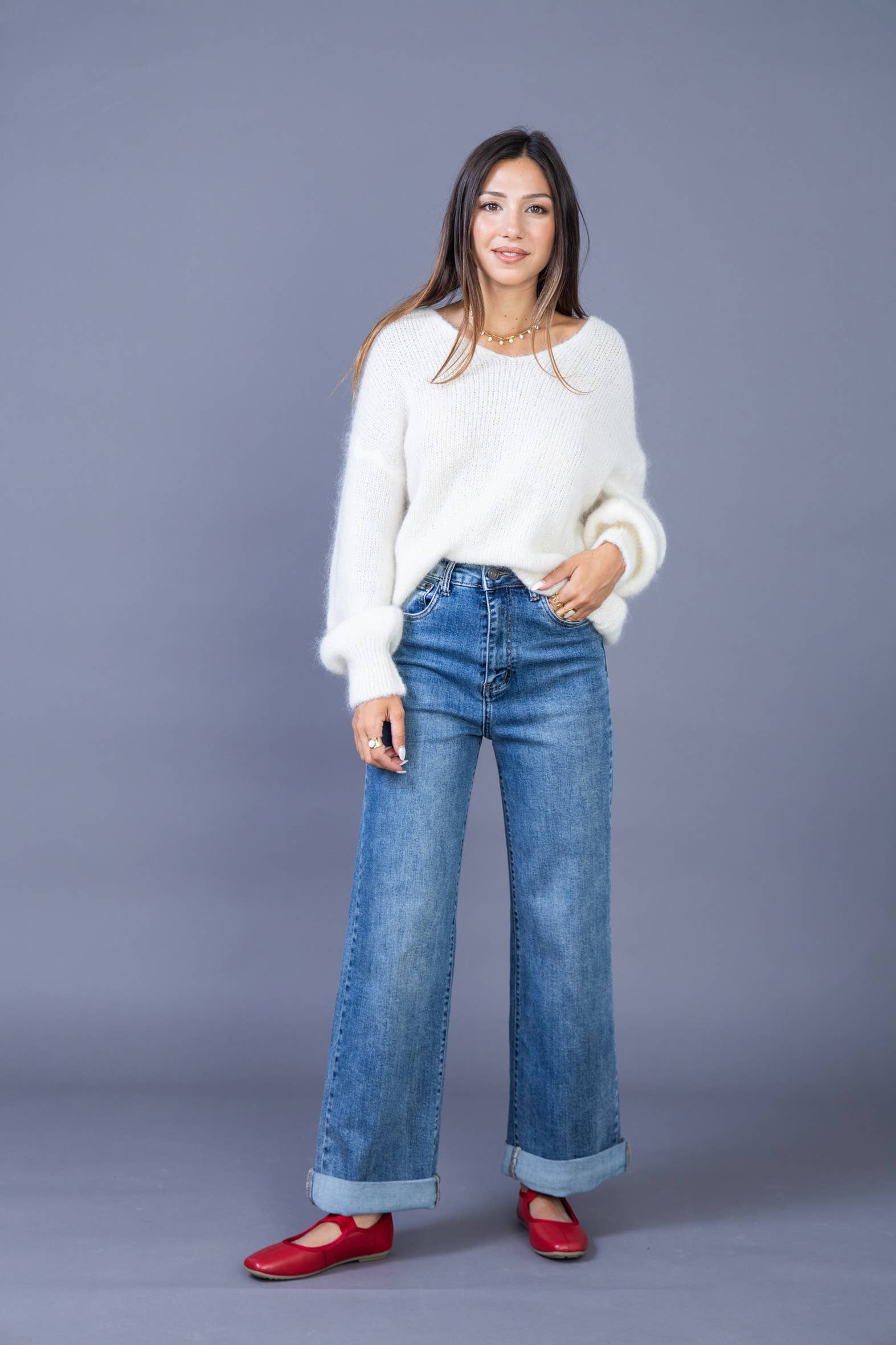 ANA & LUCY - Wholesale Jeans - Women's - Women's straight relaxed jeans "Émilie" - ANA & LUCY13