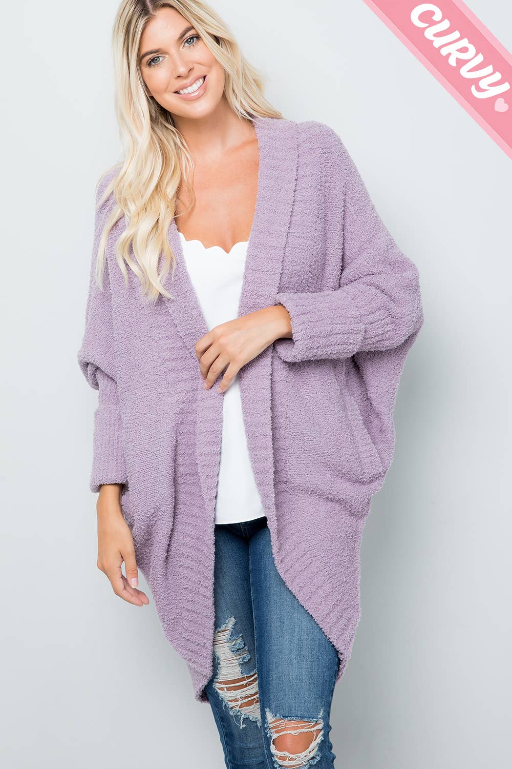 Sweet Lovely by Jen – Cardigan - Mulher por atacado – Cardigã tricotado super macio e aconchegante tamanho plus30