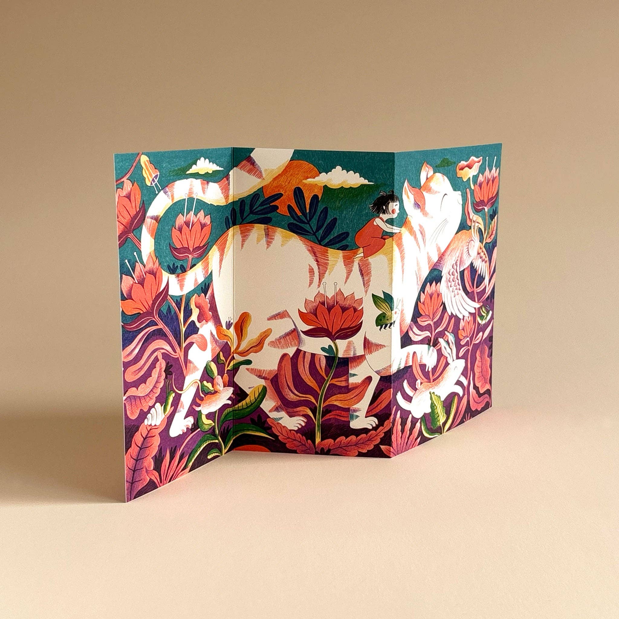 Olive Press Publishing – wholesale Everyday greeting card – Mighty Min concertina card by Melissa Castrillón2