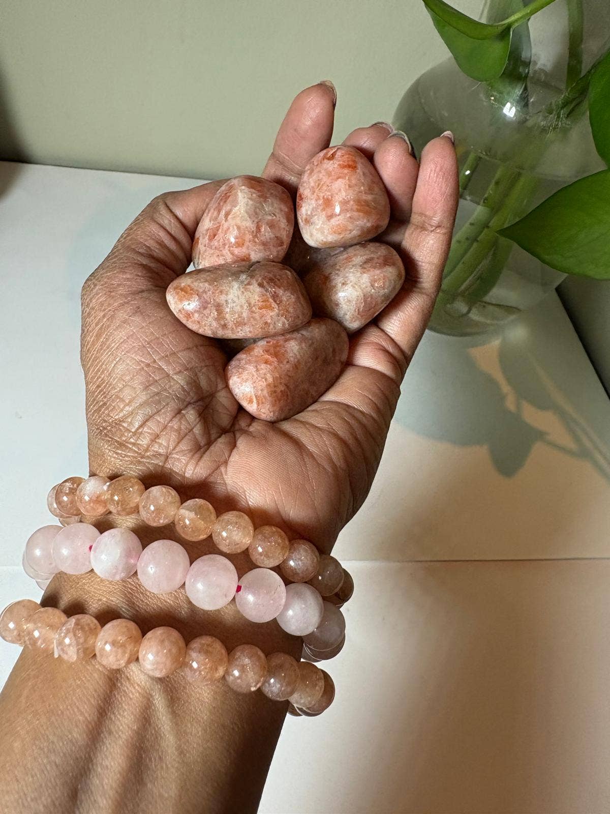 jiomind - Wholesale Spiritual Stone/Crystal - Sunstone Tumbled stone (1 pc)3