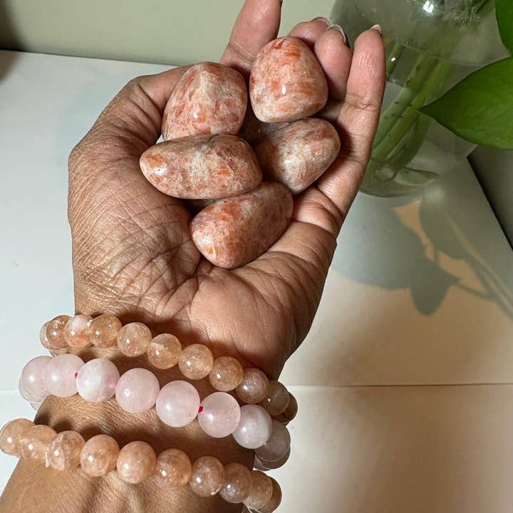 jiomind - Wholesale Spiritual Stone/Crystal - Sunstone Tumbled stone (1 pc)3