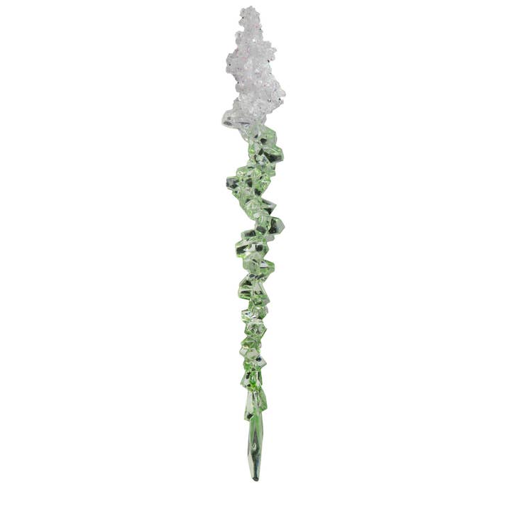 Vickerman 10" Light Green Icicle Ornament, 4 per bag. for wholesale by Vickerman