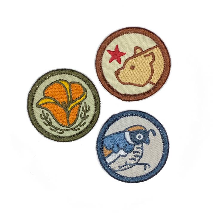 California Merit Badges for wholesale by Poppy & Quail