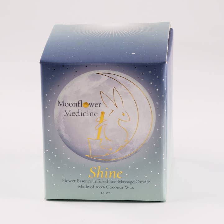 Candela Eco-Massaggio Shine per la vendita all'ingrosso da parte di Moonflower Medicine