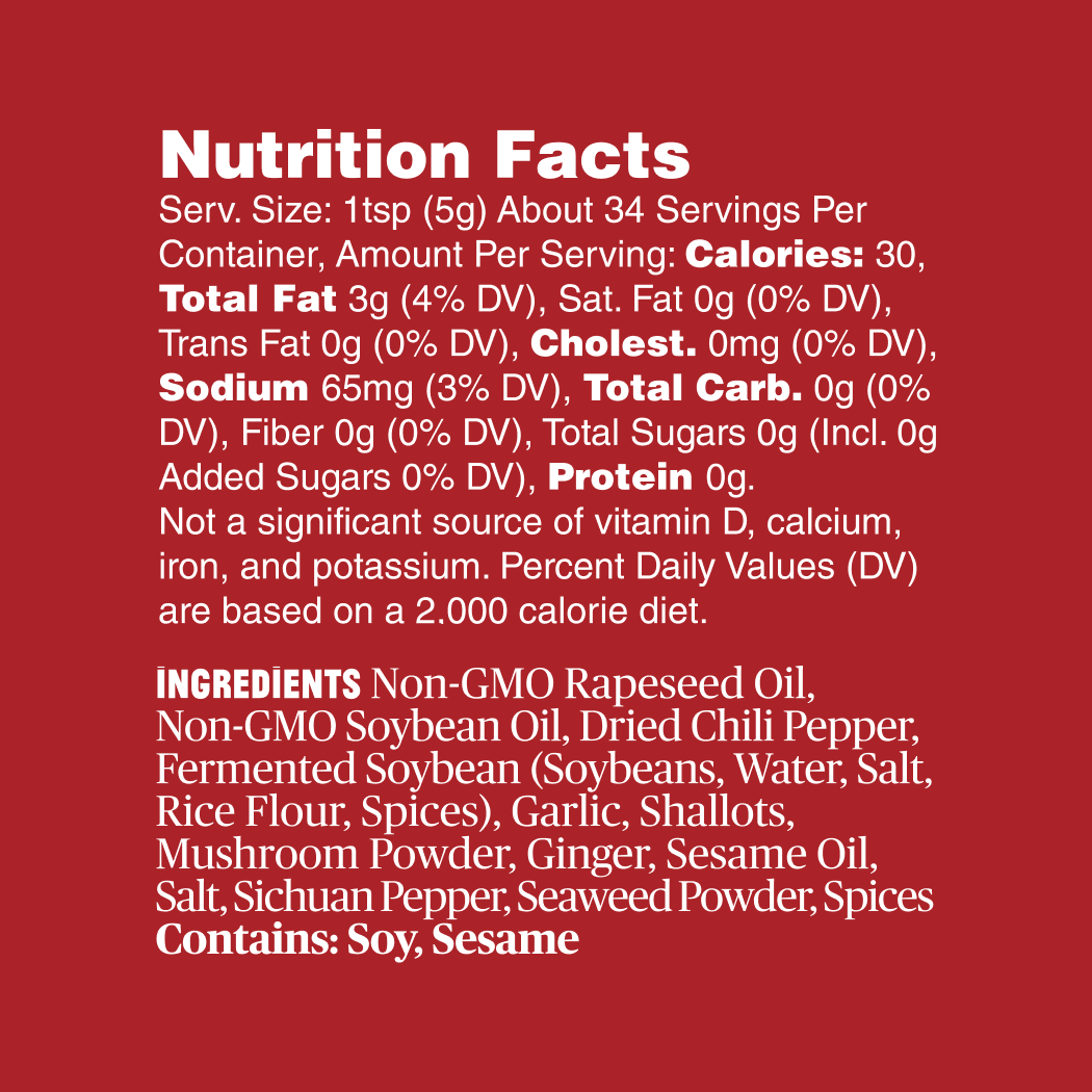 Fly By Jing – wholesale Stark sås – Original Sichuan Chili Crisp6