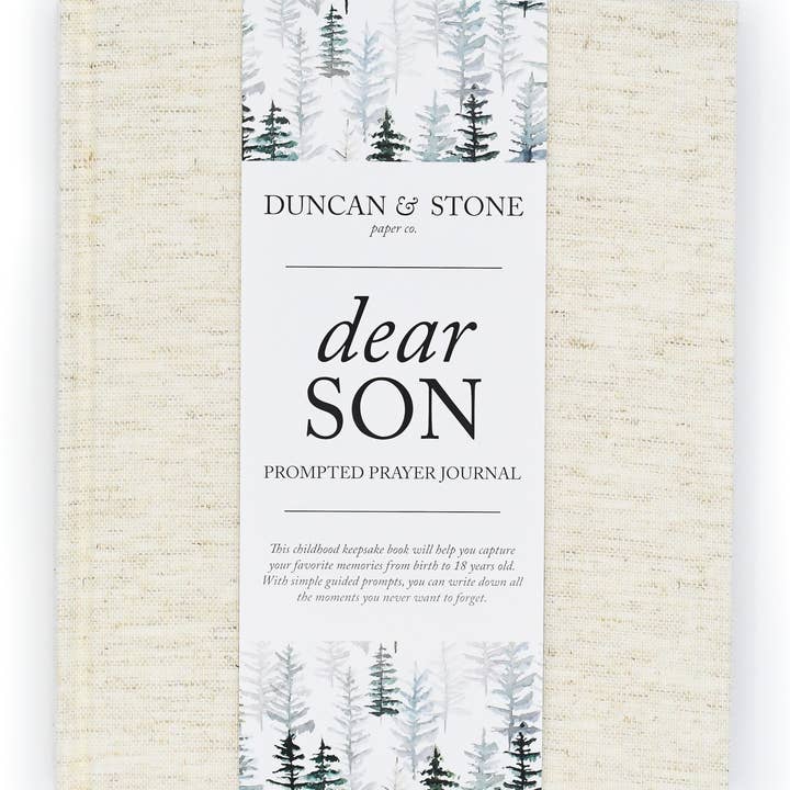 Duncan & Stone Paper Co. - Wholesale Journal/Diary - Dear Son Childhood Keepsake Book | Gift for Mom or Spouse