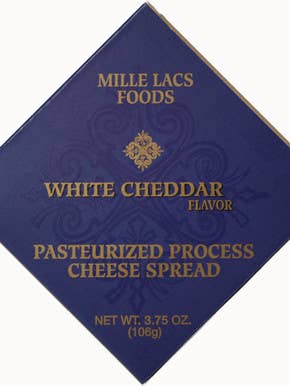 ML43250 3.75oz Mille Lacs Classic White Cheddar Box for wholesale by Northwoods Food and Gift Enterprises