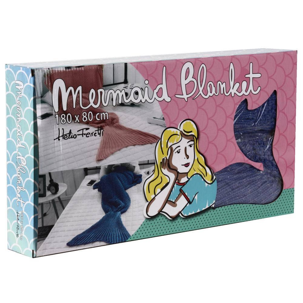 Helio Ferretti - Wholesale Throw Blanket - BLUE MERMAID TAIL BLANKET HF3