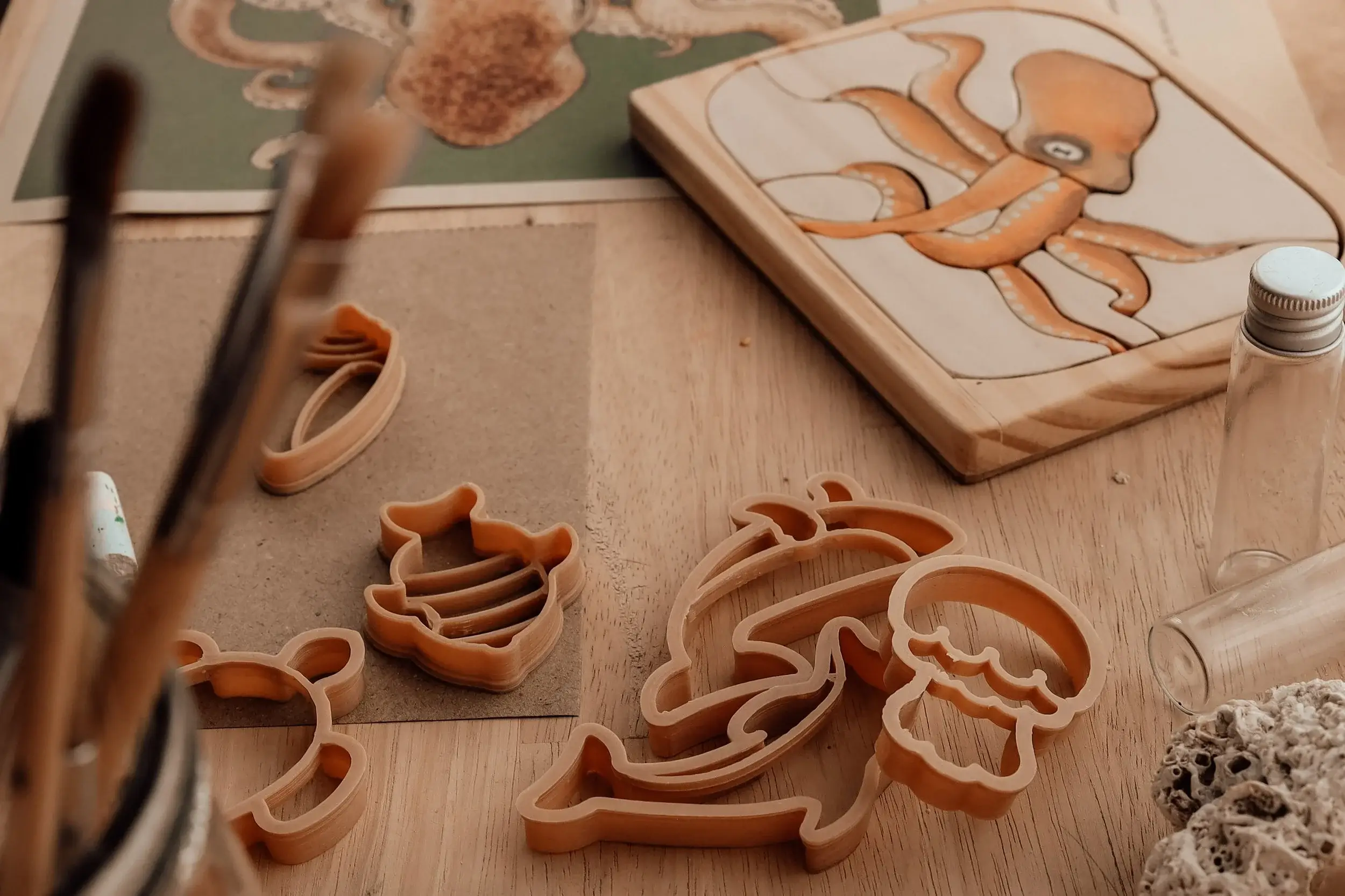 Kinfolk Pantry - Wholesale Toy Set - Kids - Under The Sea Cutter Set - Eco Playdough Tool1