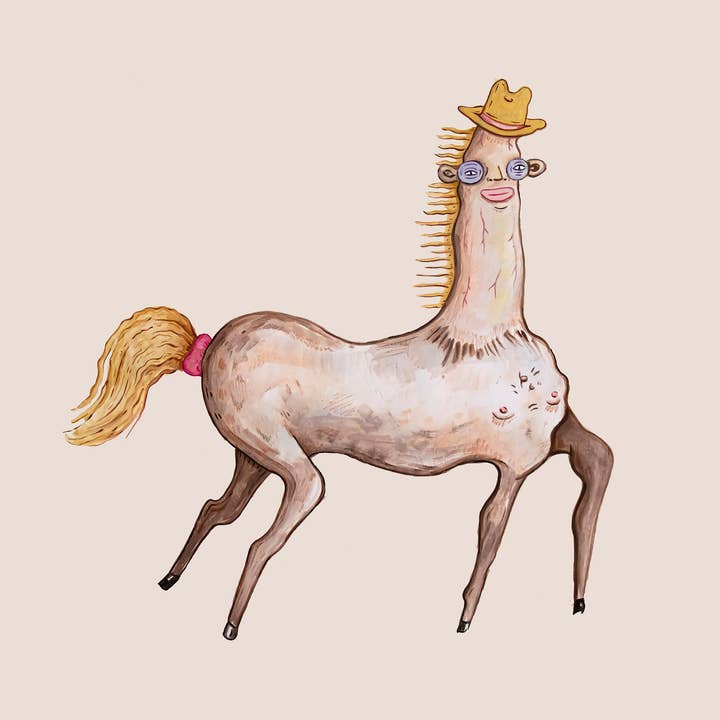 Centaur Horse Girl Gouache Painting - Giclee Art Print Home for wholesale by Danielle Arden O’Malley Art