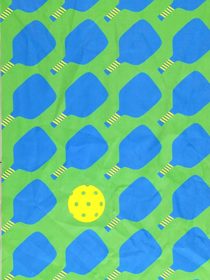 Pickleball Towel, Green & Blue - NEW! for wholesale by Clutch Towels