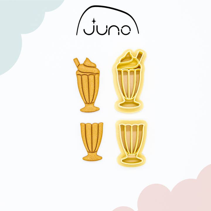 Printed Clay Milkshake Sundae & Cookie Cutter Set for wholesale by Juno 3D