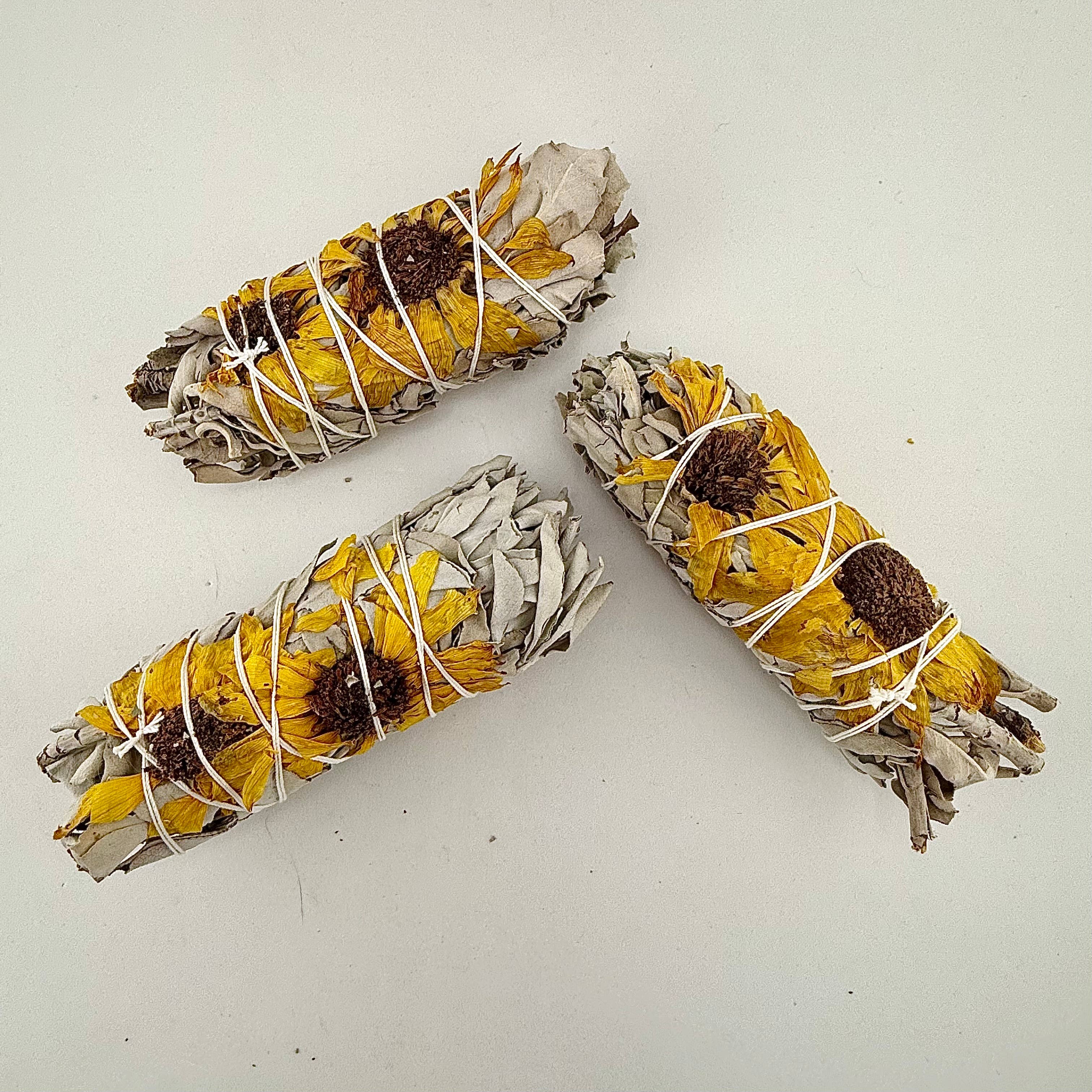 Liv Rocks - Wholesale Sage Bundle - Sunflower Sage Smudge Stick, Burn Wand2