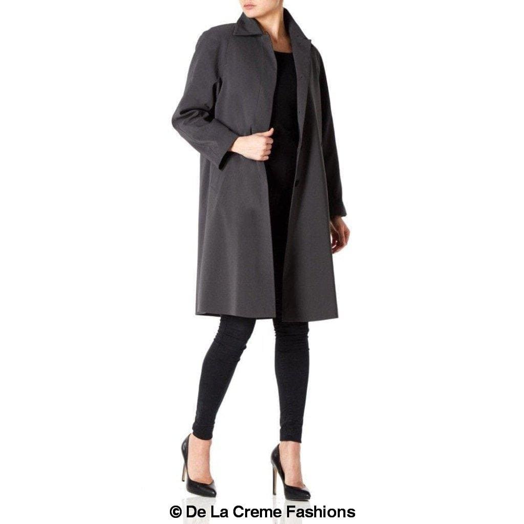 De La Creme Fashions - Wholesale Coat - Women's - De La Creme - Womens Oversized Knee Length Plus Size Mac9