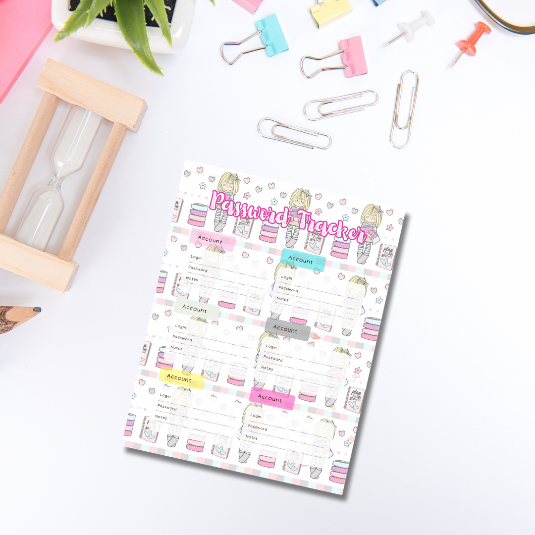 Missh Shop - Wholesale Journal/Diary - Password Tracker 20 pages 160 passwords4