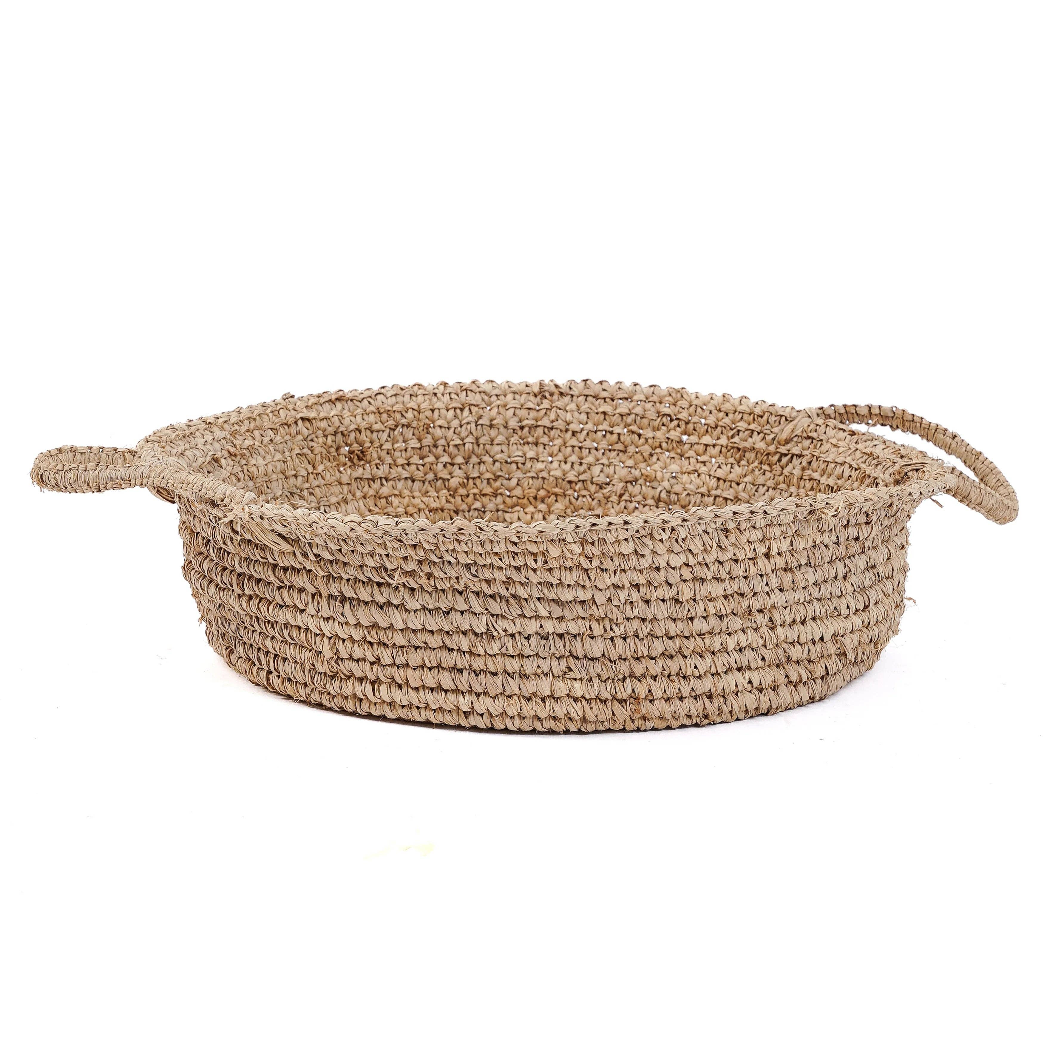 Bazar Bizar Living - Wholesale Basket - The Raffia Basket Trays - Natural - L0