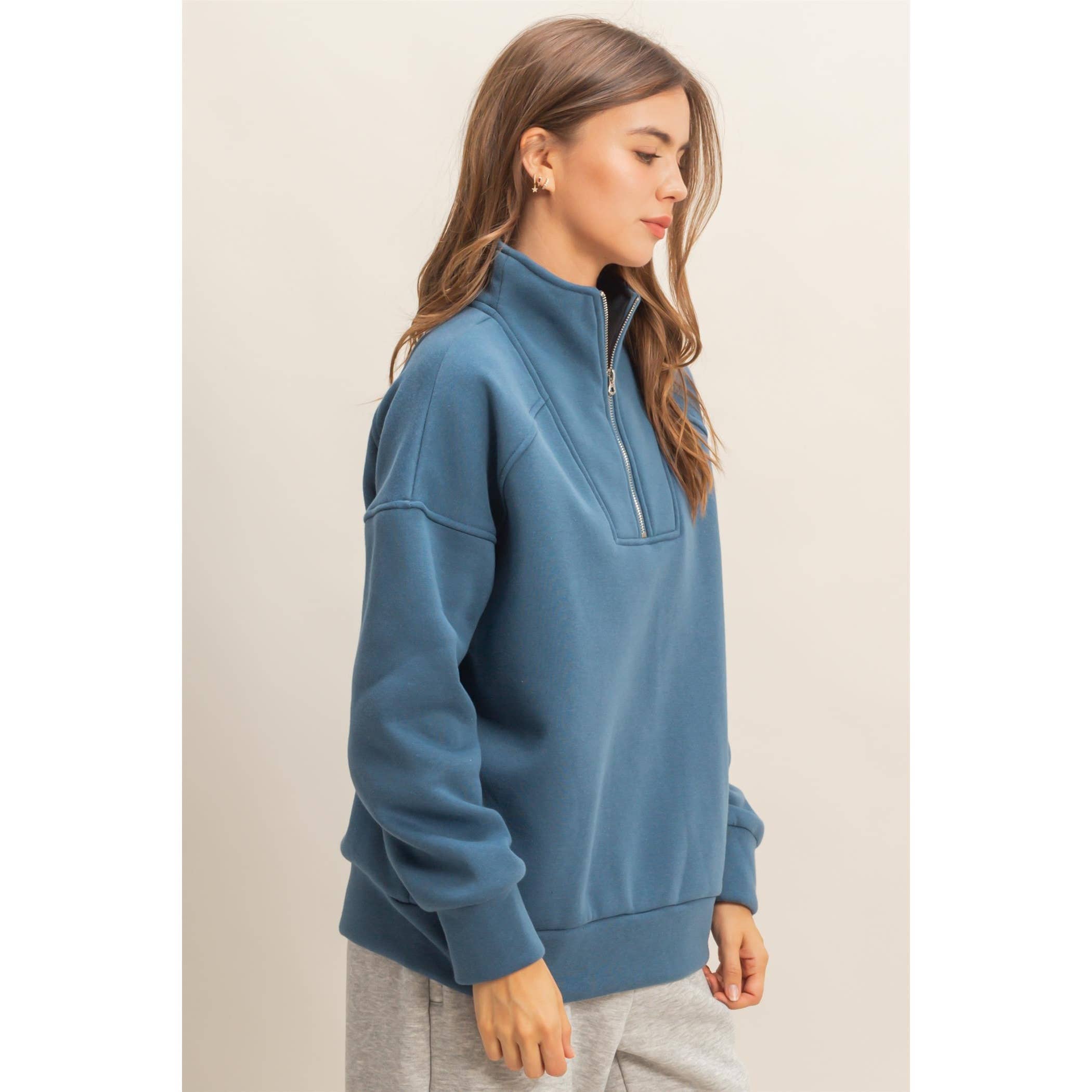 HYFVE – wholesale Sweatshirt – Women's – Snow Garment Wash Quarter Zip Pullover7