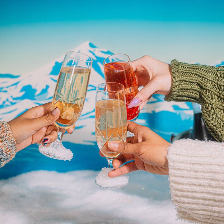 TEASPRESSA | LUXE Mixer Cube - Wholesale Cocktail Mix/Syrup - Champagne Mixer Cube Trio, Holiday/New Year’s Toast2